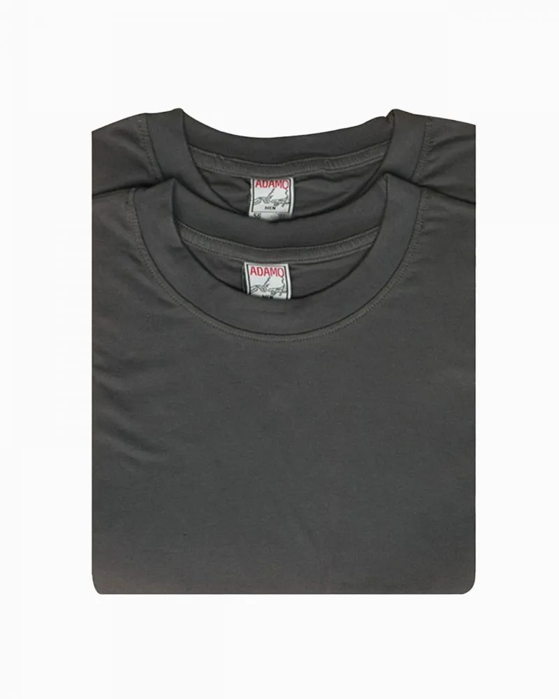 Adamo Lot 2 tee shirts grande taille anthracite - Size-factory