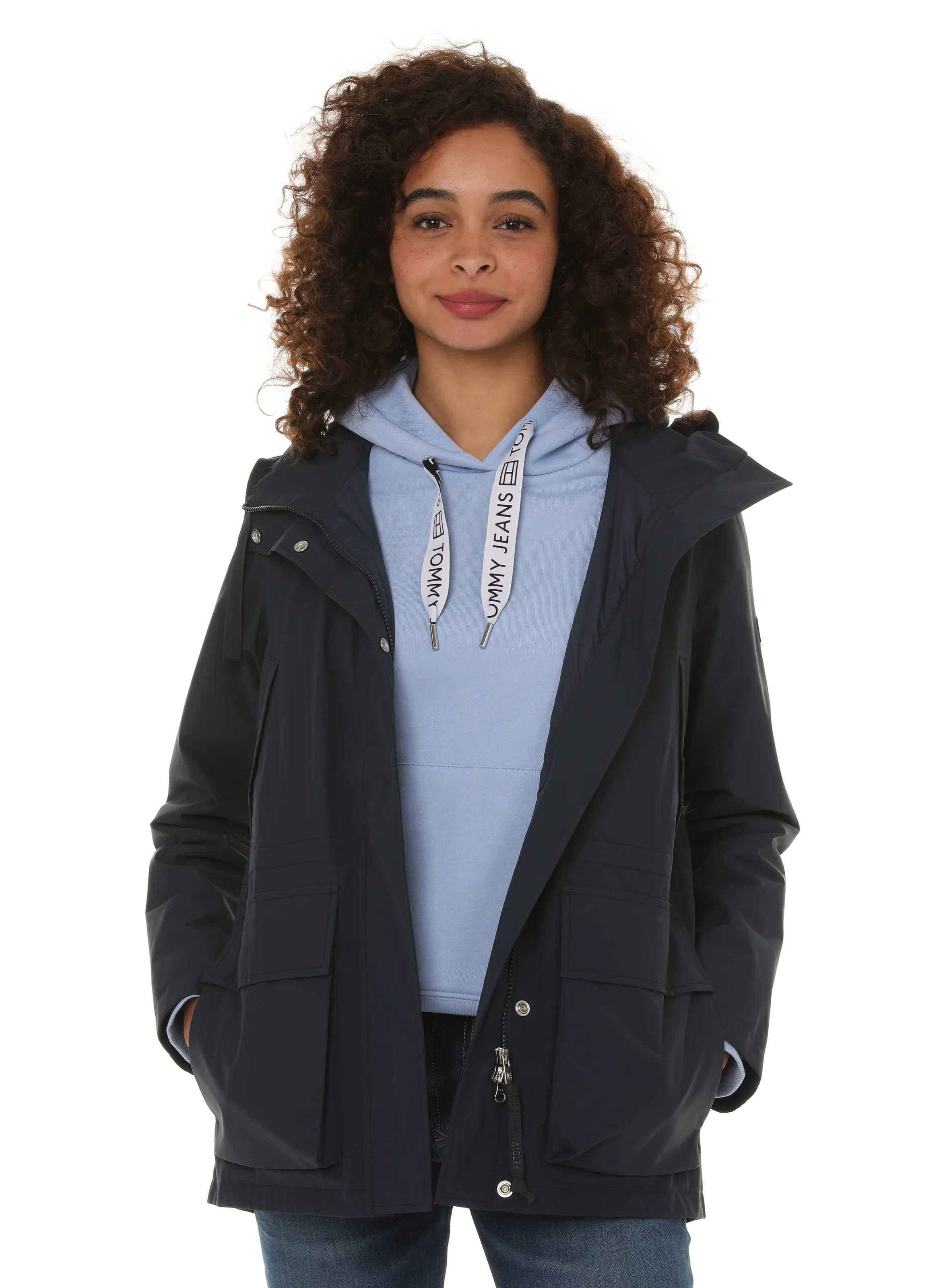 AIGLE  Veste imperméable à capuche - Bleu