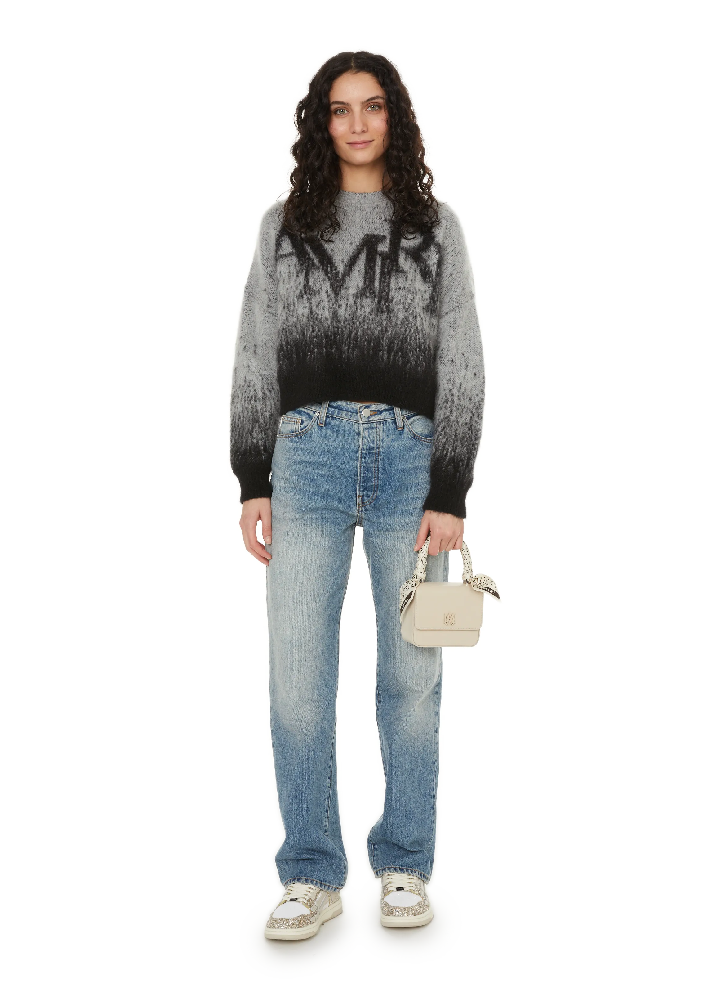 AMIRI  Pull en laine mélangé - Gris