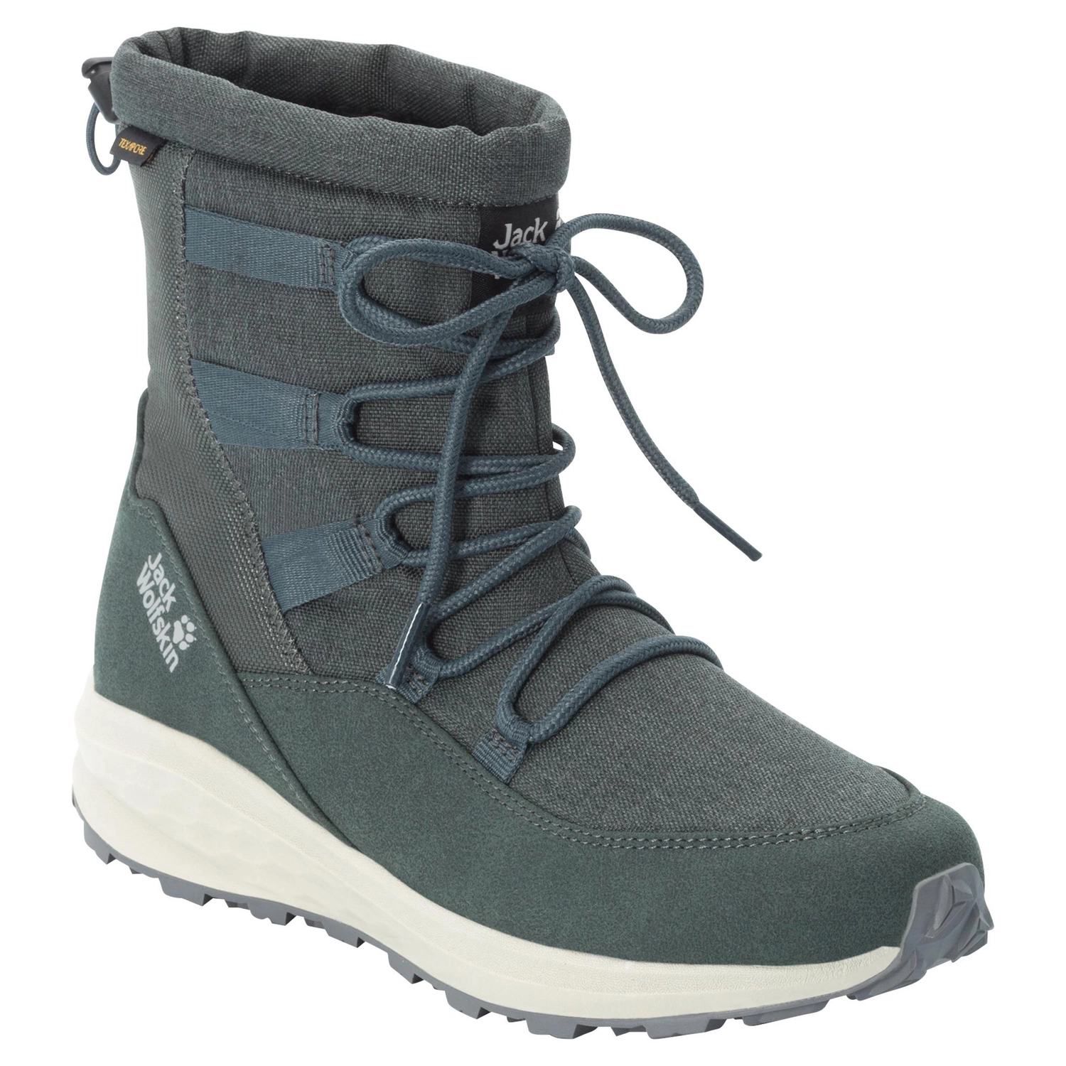 Bottes de Neige Jack Wolfskin Women Nevada Texapore Mid Dark Green Phantom