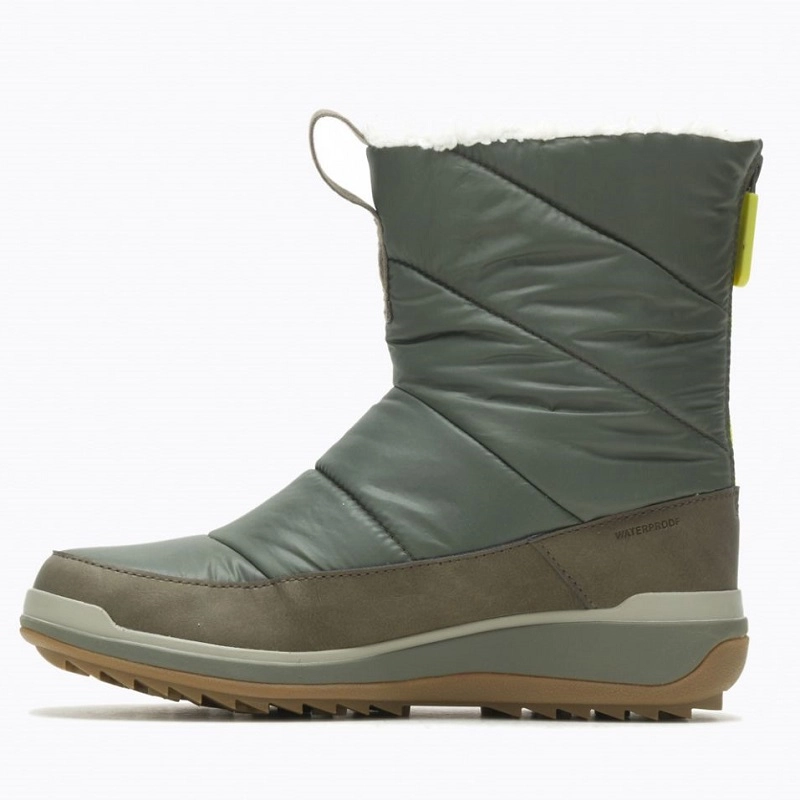 Bottes de Neige Merrell Women Snowcreek Sport Mid Zip Polar Waterproof Olive