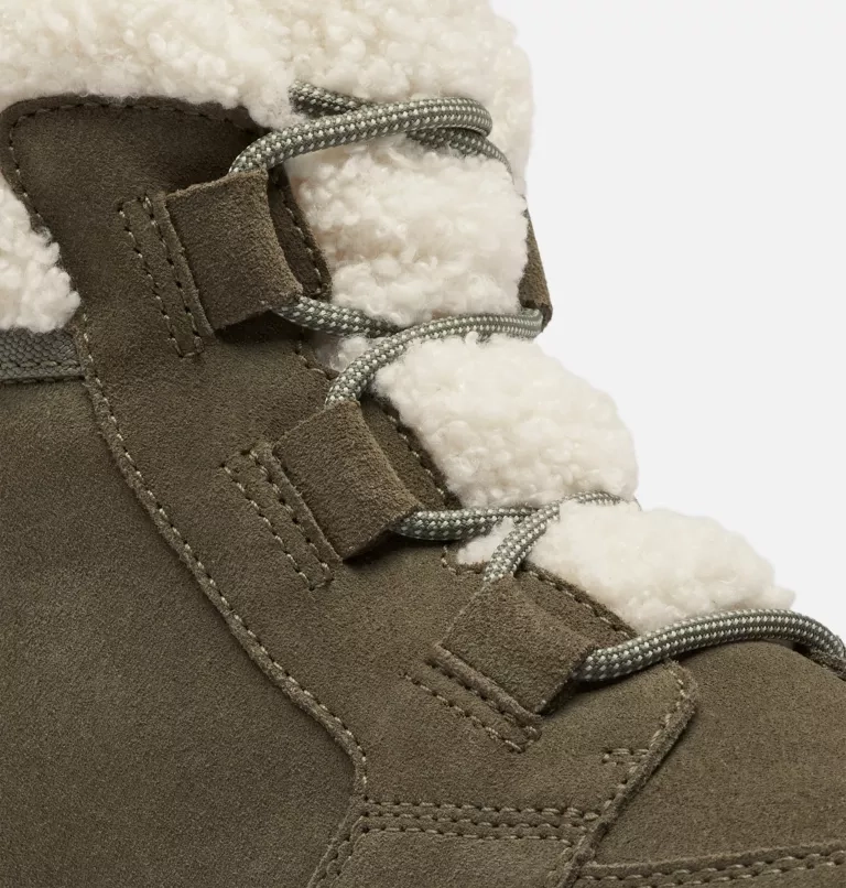 Bottes de Neige Sorel Femme Explorer Next Carnival Waterproof Stone Green Black