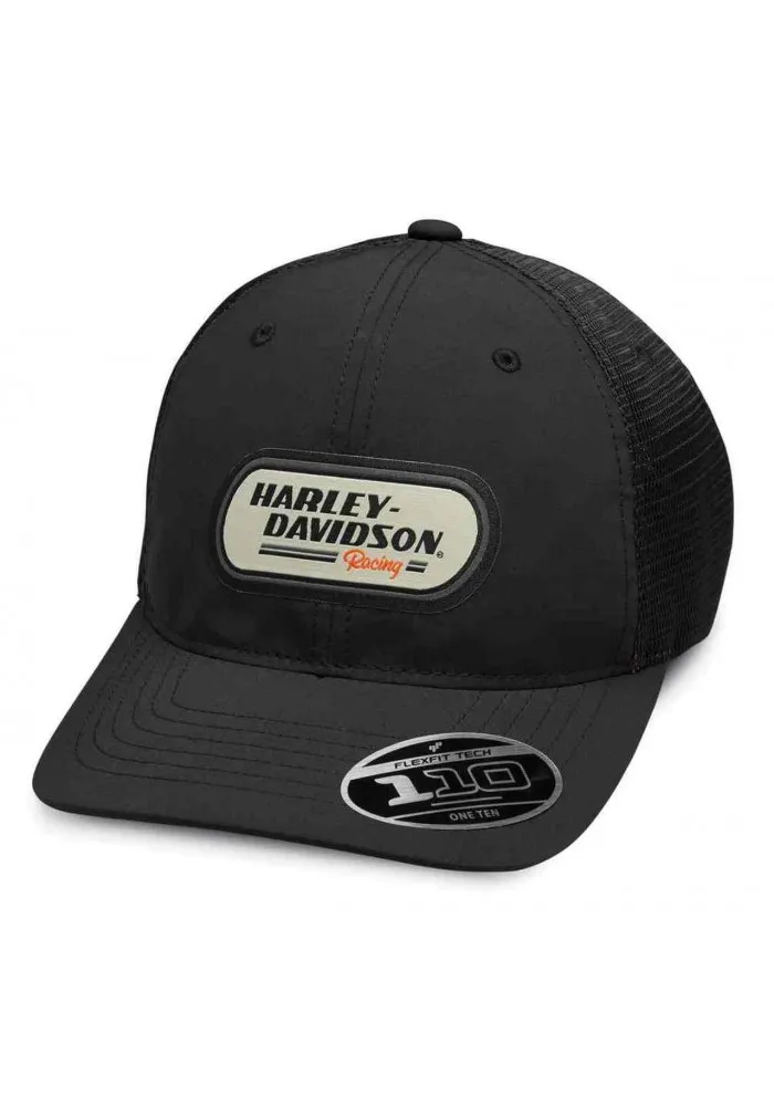 Casquette Harley Davidson Homme H-D Racing Patch Trucker Baseball Cap - Black 99459-19VM