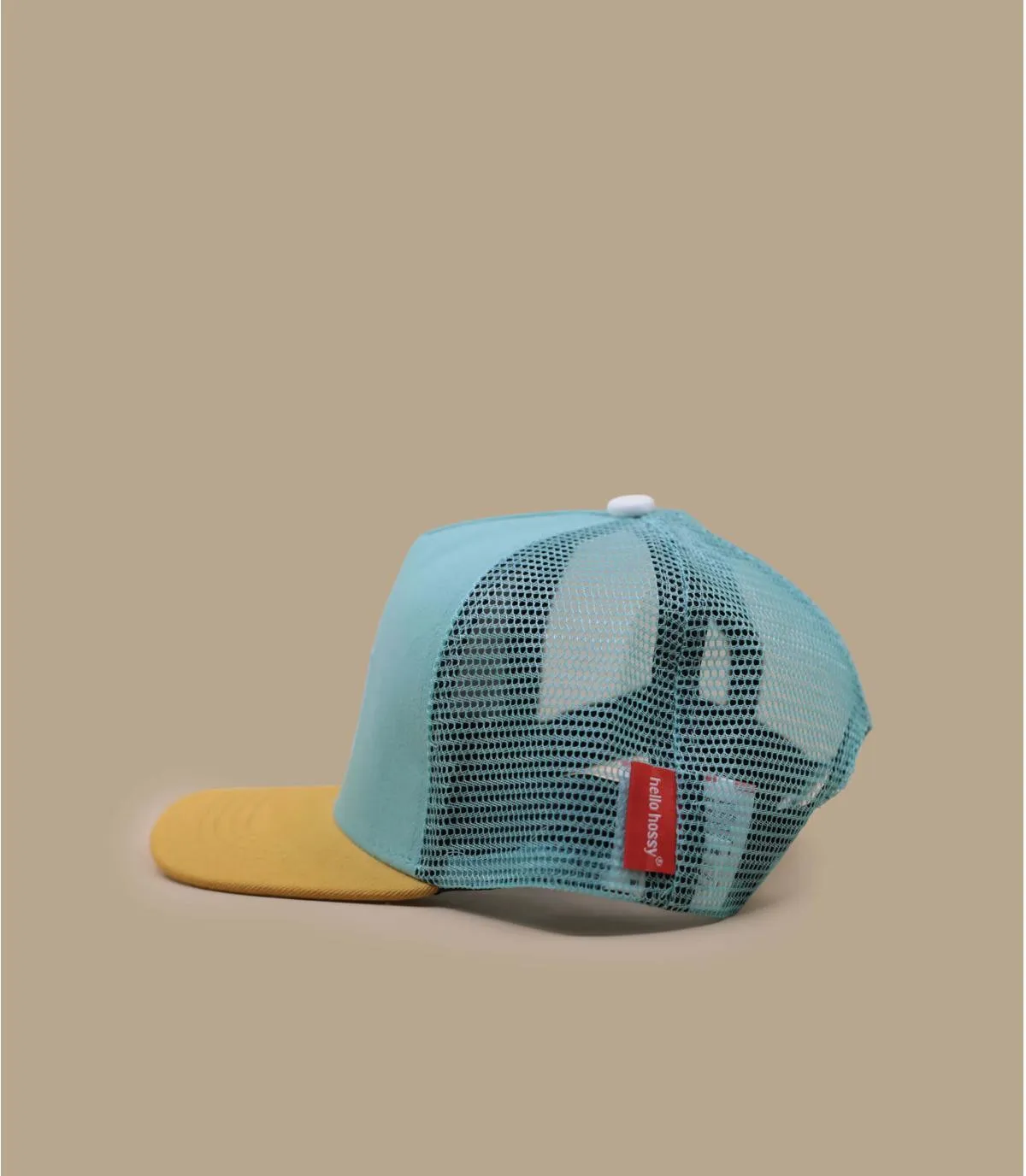 Casquette trucker enfant jaune bleu - Trucker Mini Agave Hello Hossy : Headict