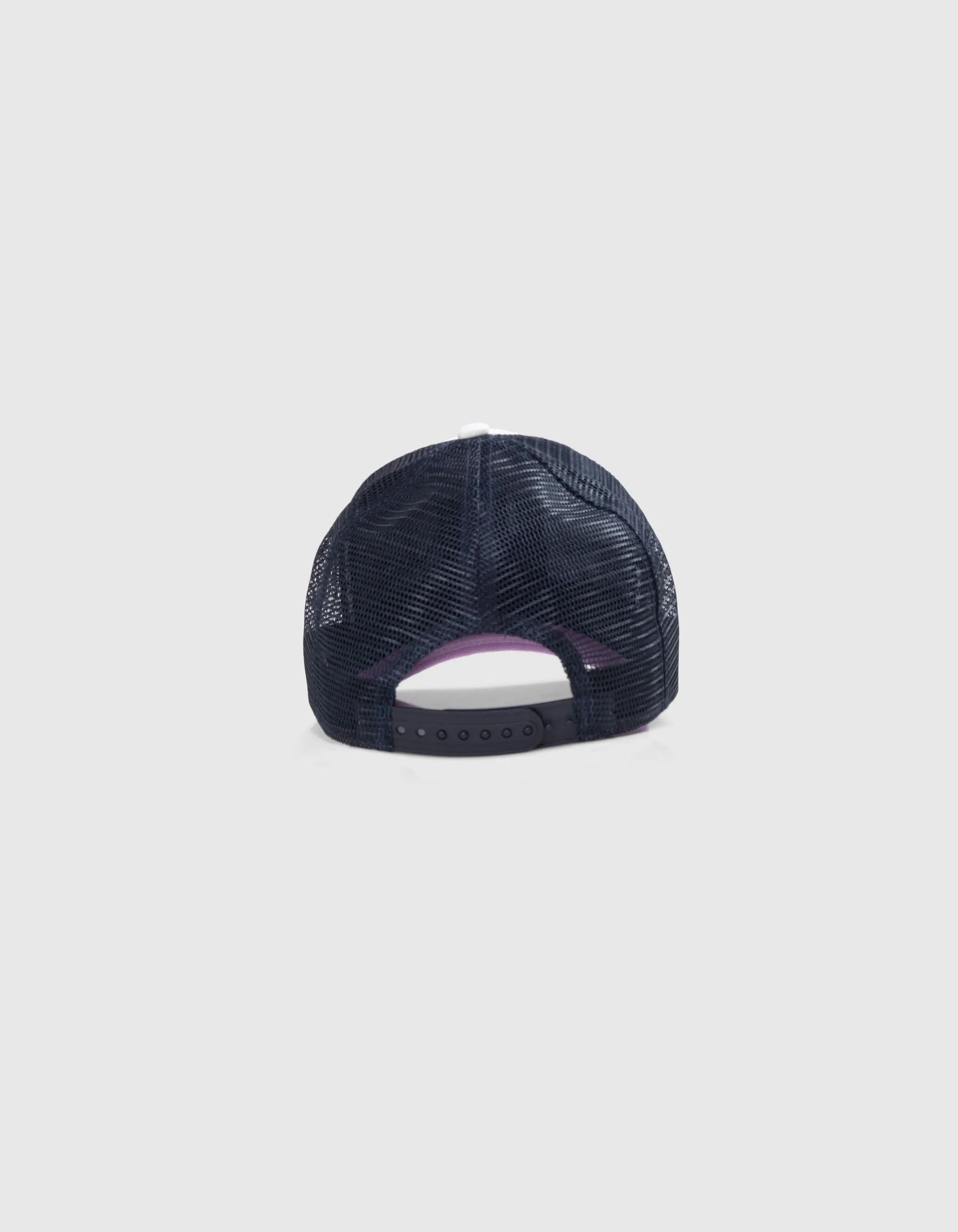 Casquette violet, blanc, filet marine garçon