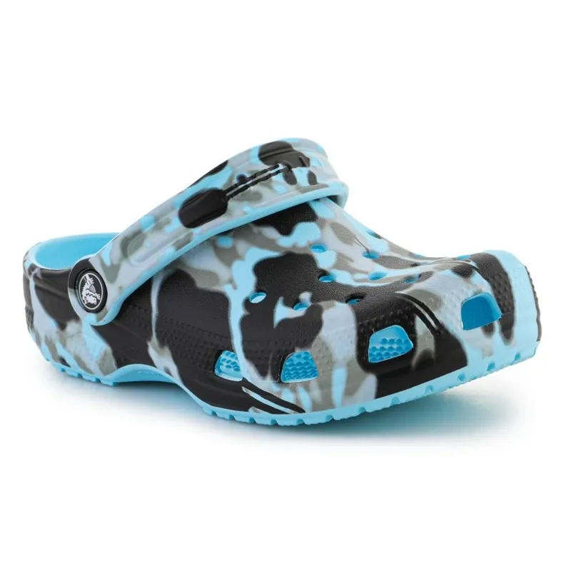 Chaussons Crocs Classic Spray camo Clog Jr 208305-441 bleu