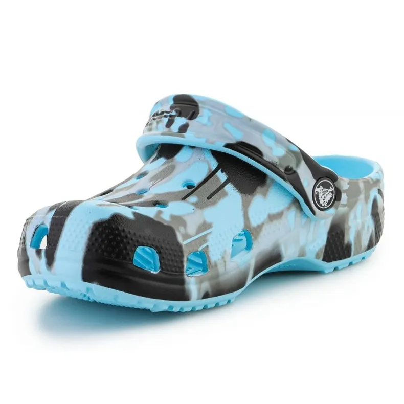 Chaussons Crocs Classic Spray camo Clog Jr 208305-441 bleu