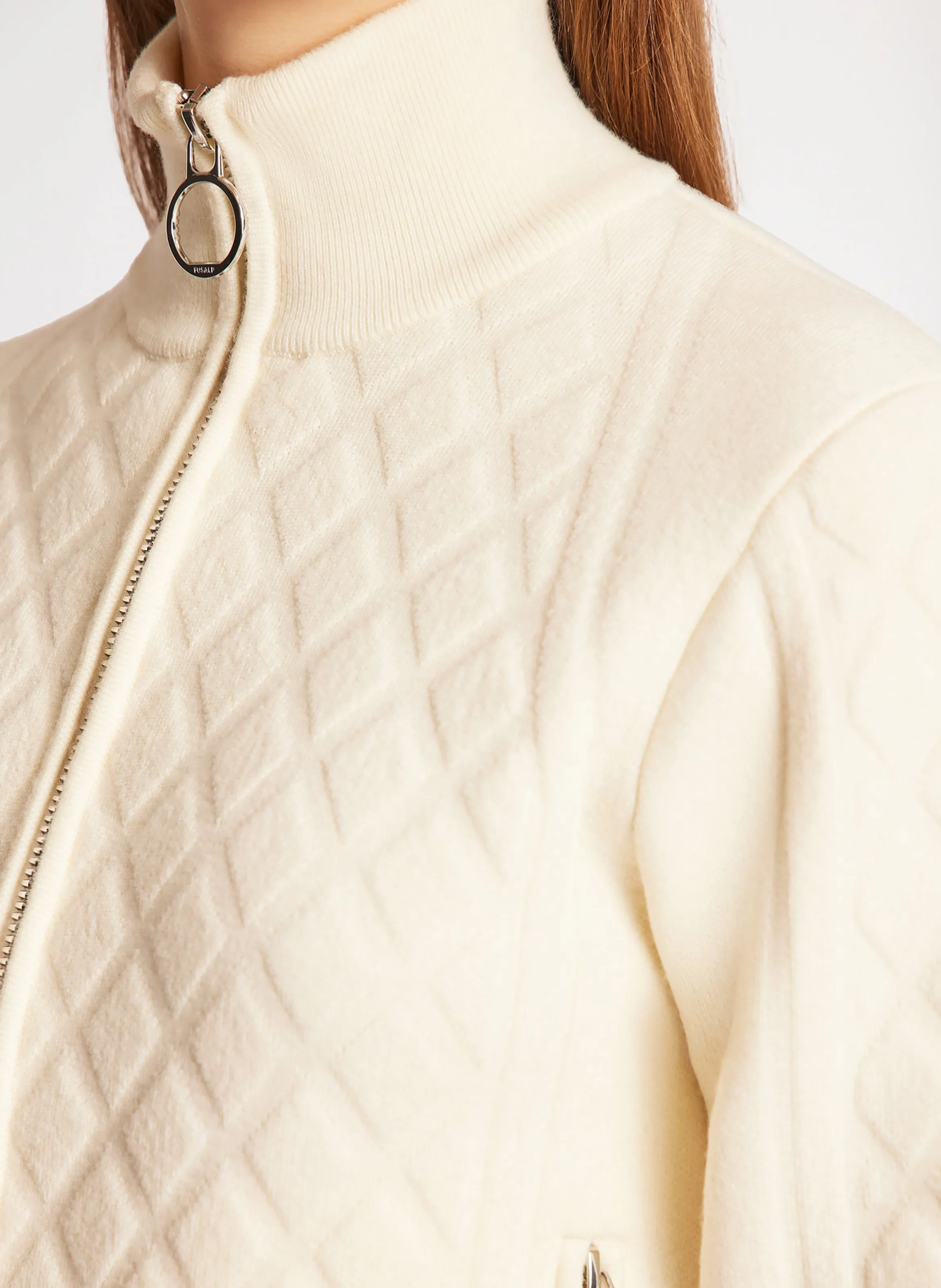 FUSALP  Pull nuria en laine - Blanc