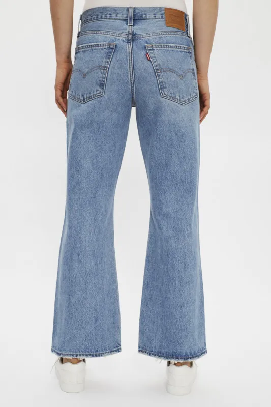 Jeans Baggy bleu délavé