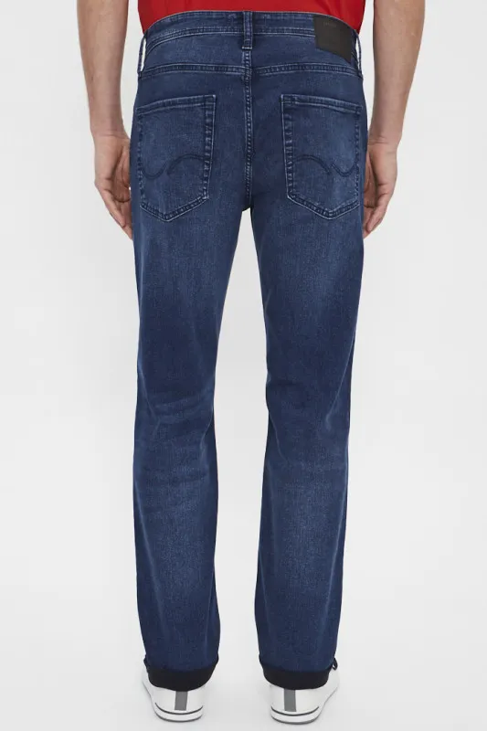 Jeans bleu denim coupe regular