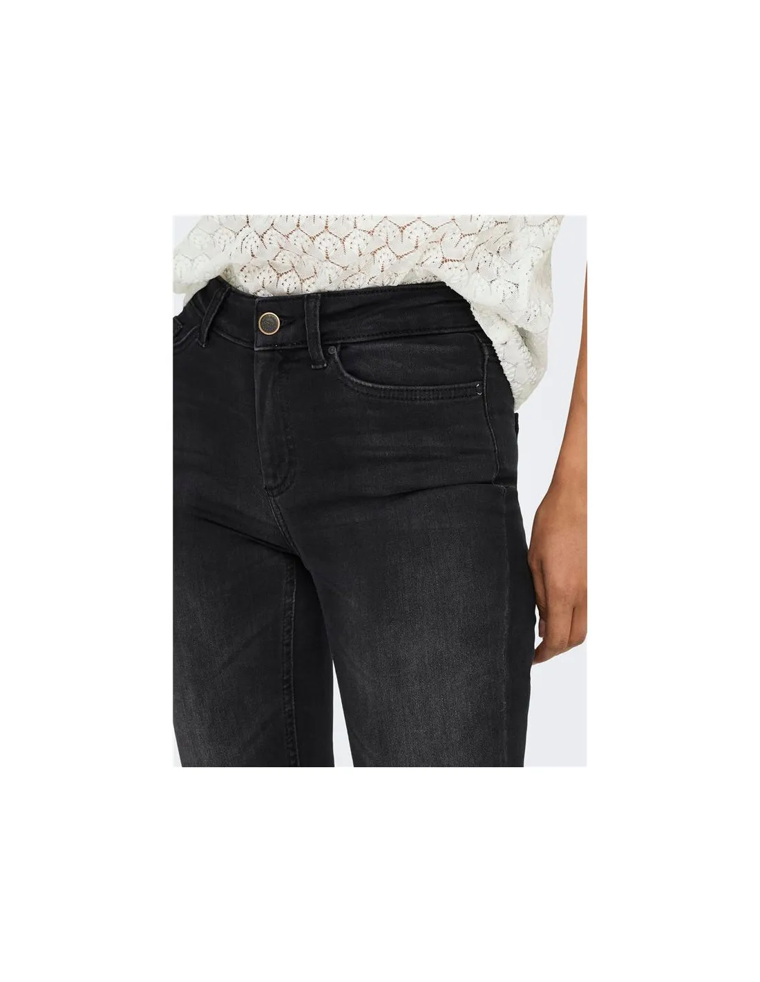 Jeans Only blush Mid Ankle Jeans Skinny Fit Black Denim Femme