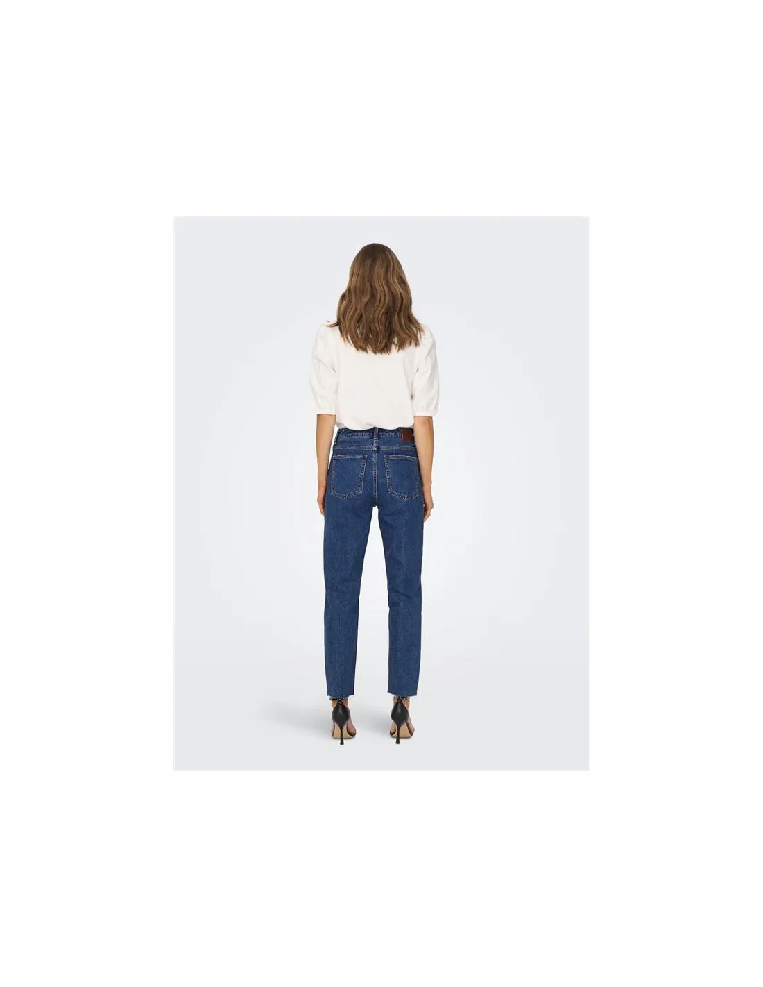 Jeans Only emily HW Jeans Straight Dark Blue Denim Femme