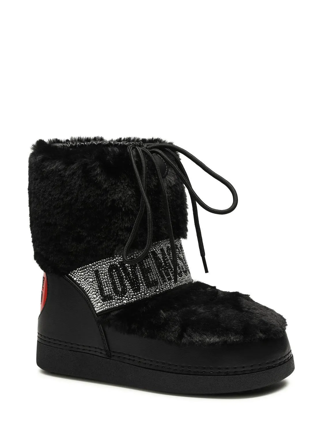 Love Moschino Eskimo Boots Bottes De Neige Noir - Achetez À Prix Outlet!