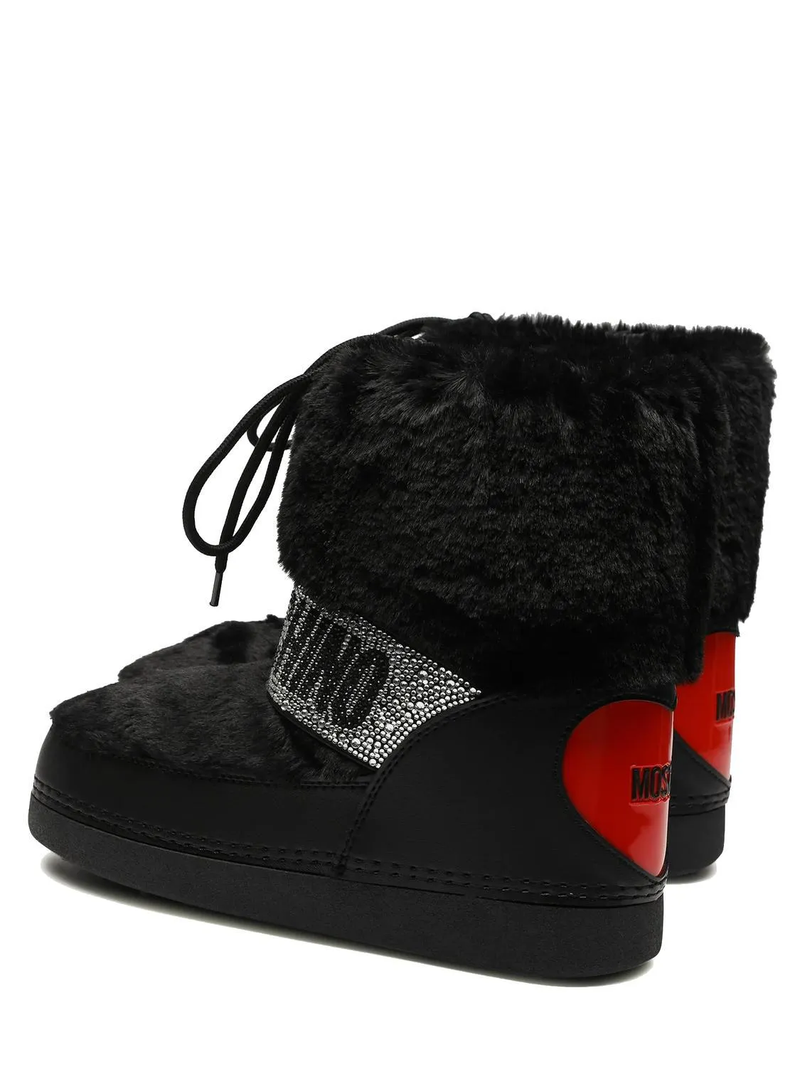 Love Moschino Eskimo Boots Bottes De Neige Noir - Achetez À Prix Outlet!