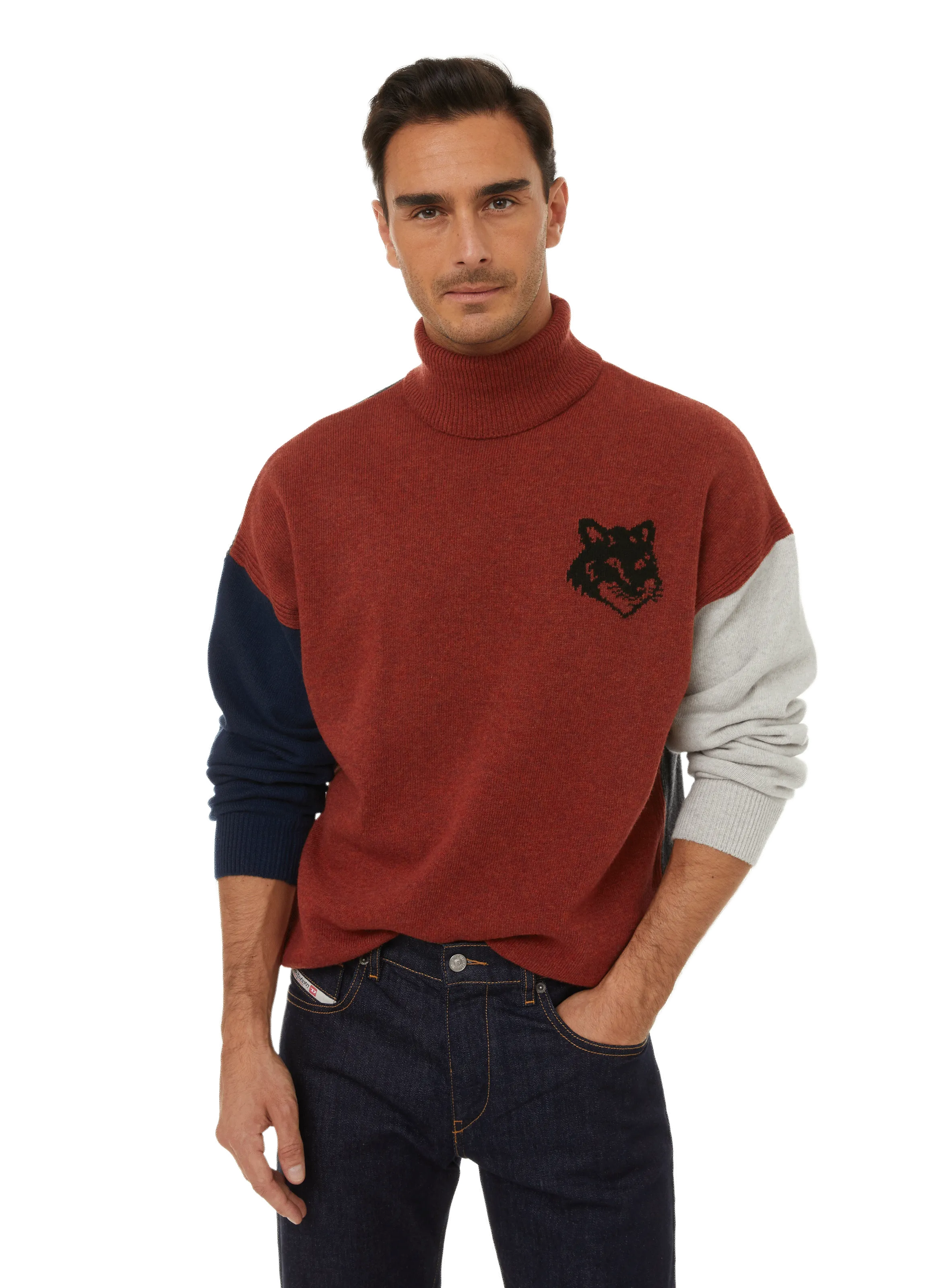 MAISON KITSUNÉ  Pull Fox en laine - Rouge