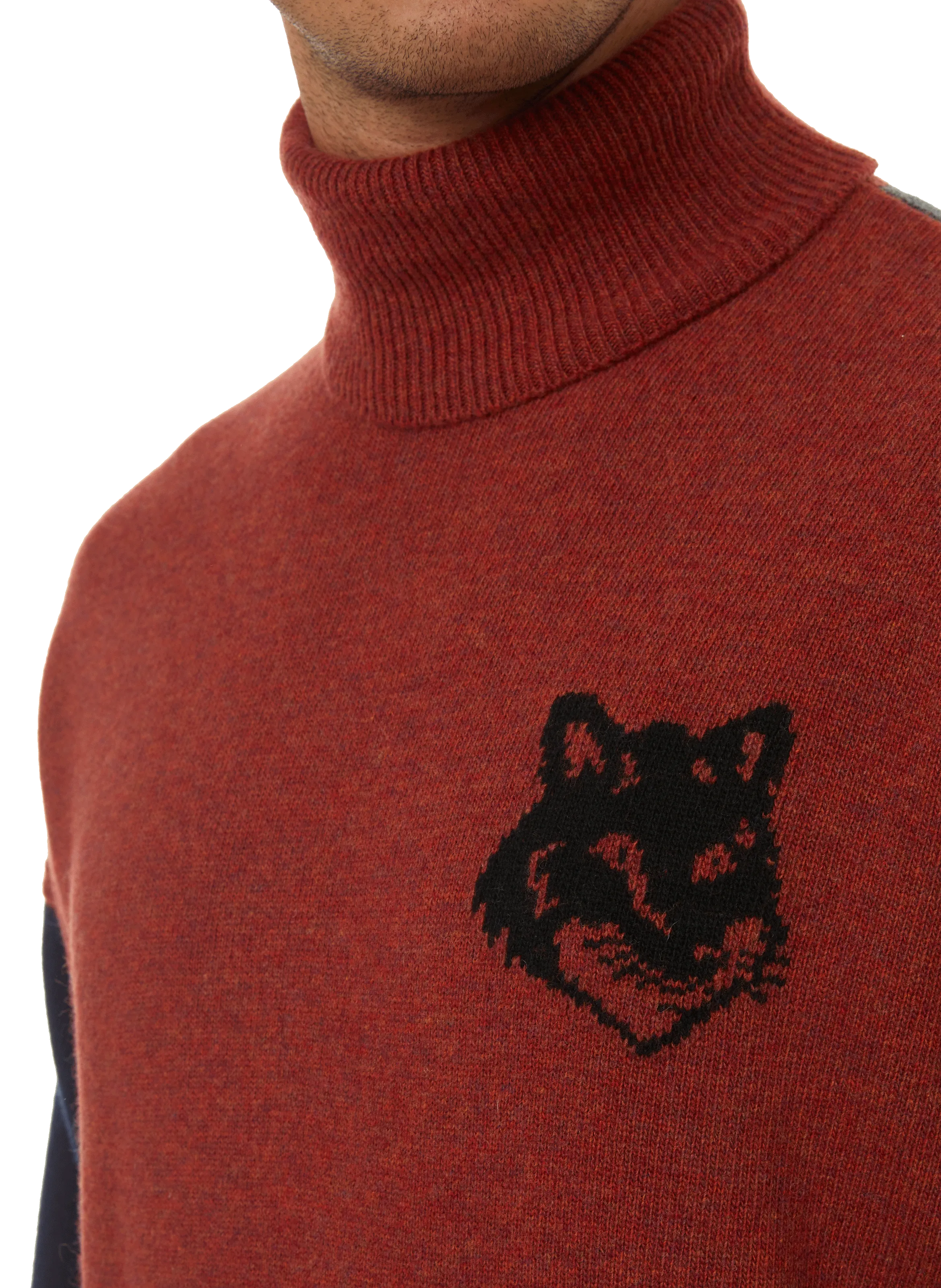 MAISON KITSUNÉ  Pull Fox en laine - Rouge