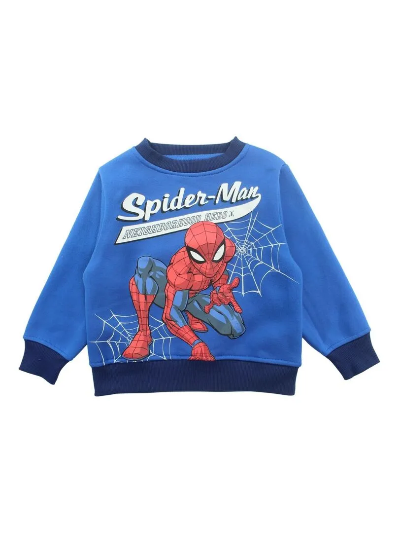 Marvel - Ensemble ​​Sweat pantalon garçon Imprimé Spiderman - Bleu marine