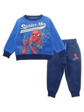 Marvel - Ensemble ​​Sweat pantalon garçon Imprimé Spiderman - Bleu marine