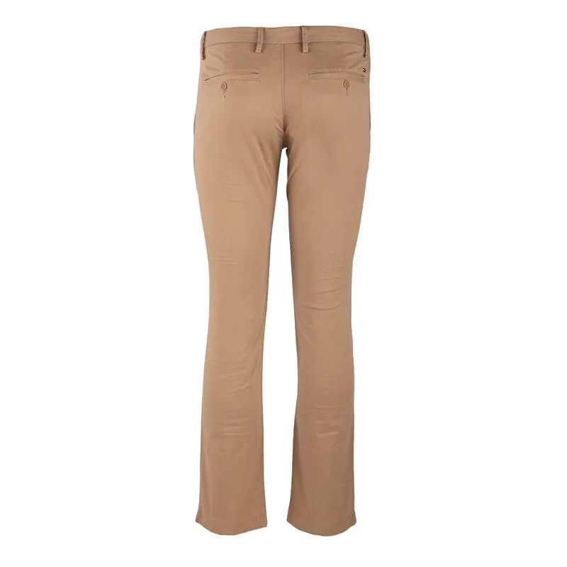 Pantalon en toile slim marron Homme TOMMY HILFIGER à prix dégriffé ! 