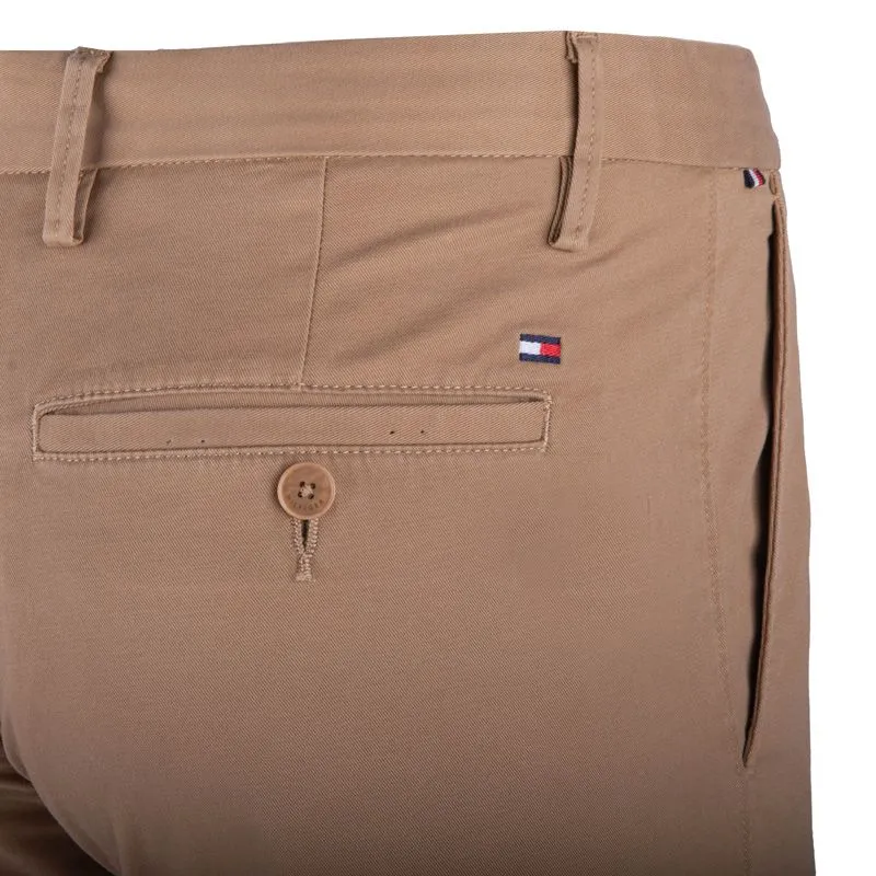 Pantalon en toile slim marron Homme TOMMY HILFIGER à prix dégriffé ! 