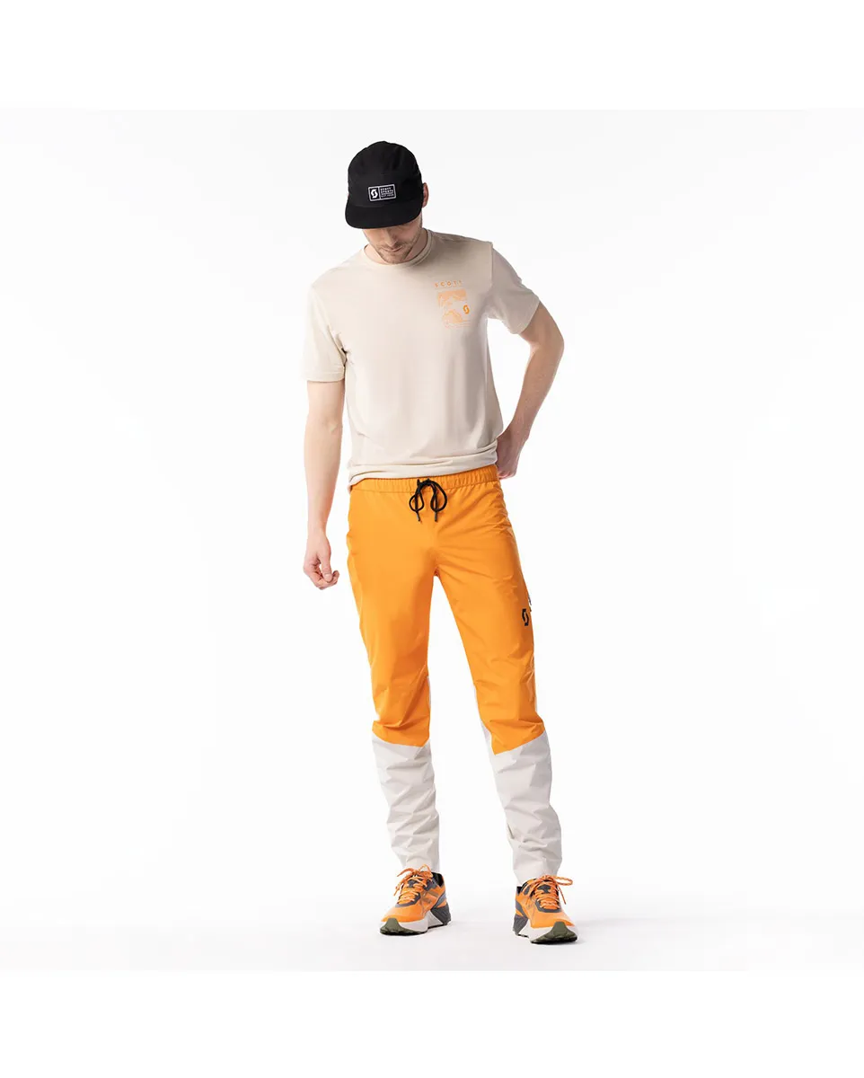 Pantalon imperméable Homme EXPLORAIR LIGHT DRYO 2.5L Orange/Beige