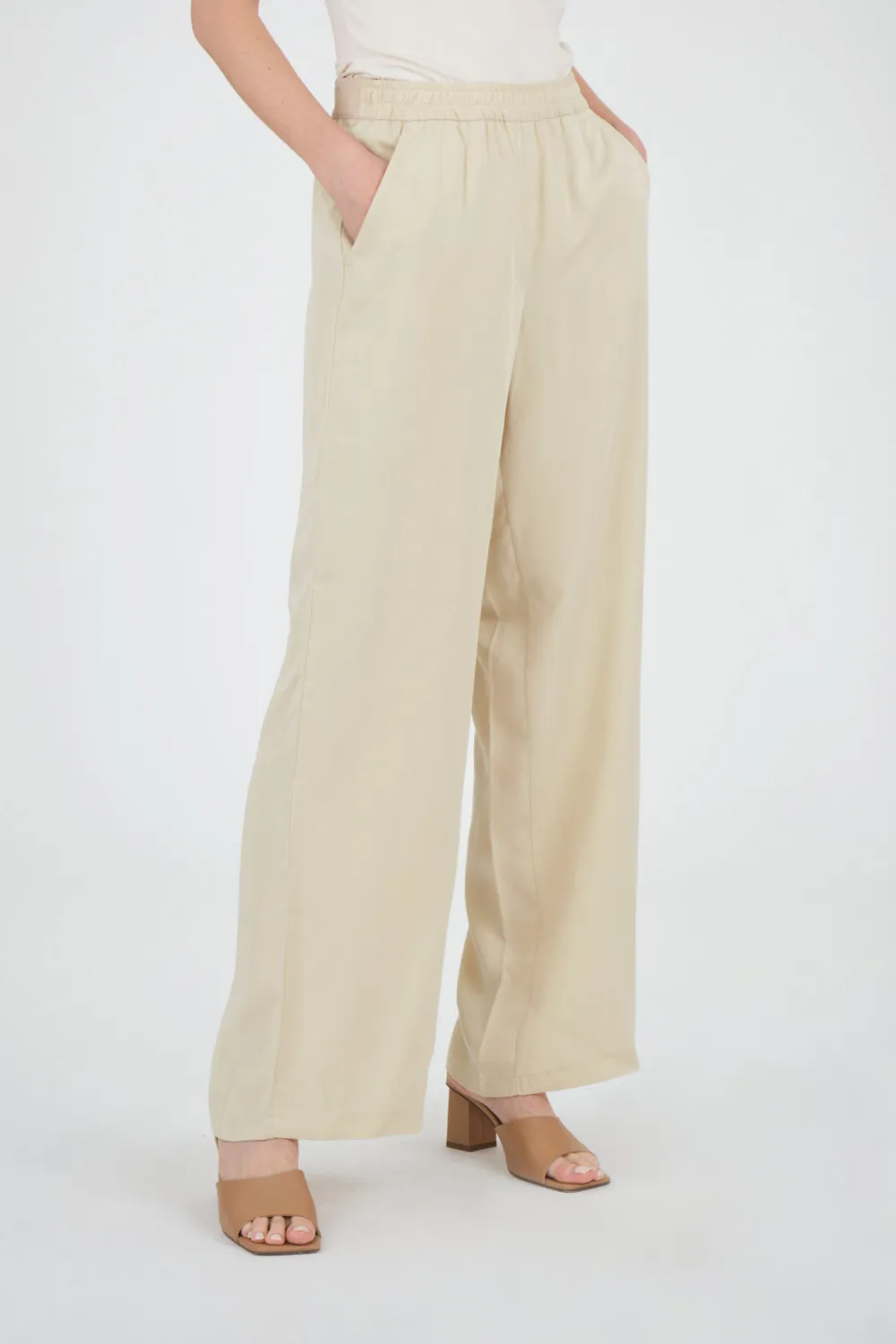 Pantalon large ivoire, Summum - 4S2427-11650 Ivoire | Cesare Nori