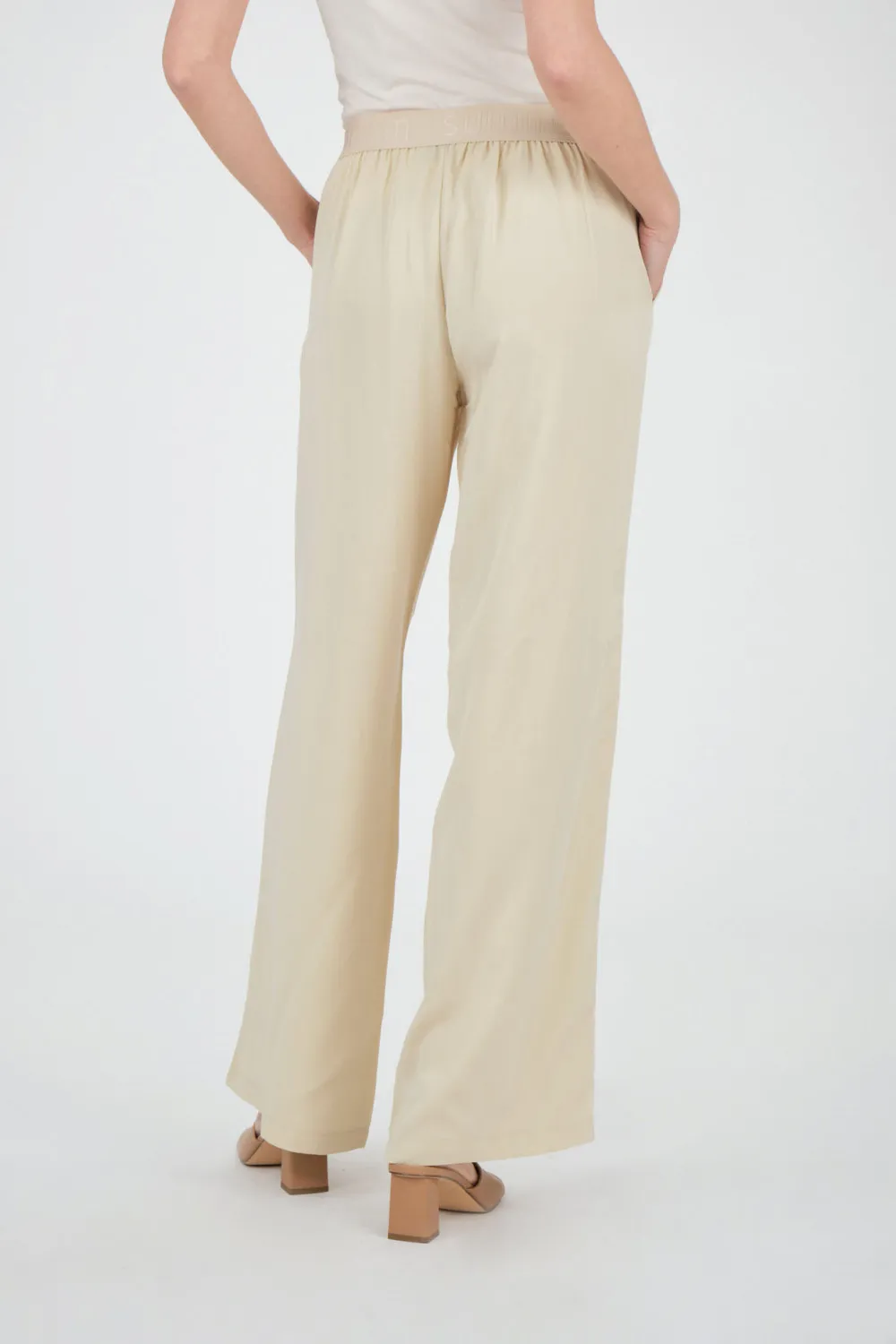 Pantalon large ivoire, Summum - 4S2427-11650 Ivoire | Cesare Nori