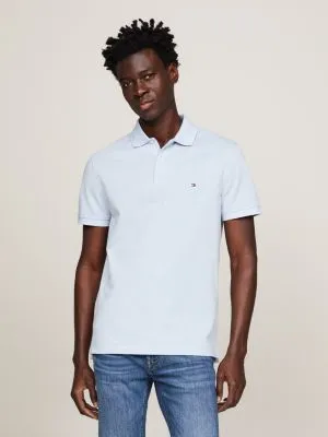 Polo coupe standard en tricot point bulle | Bleu | Tommy Hilfiger