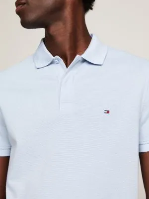 Polo coupe standard en tricot point bulle | Bleu | Tommy Hilfiger