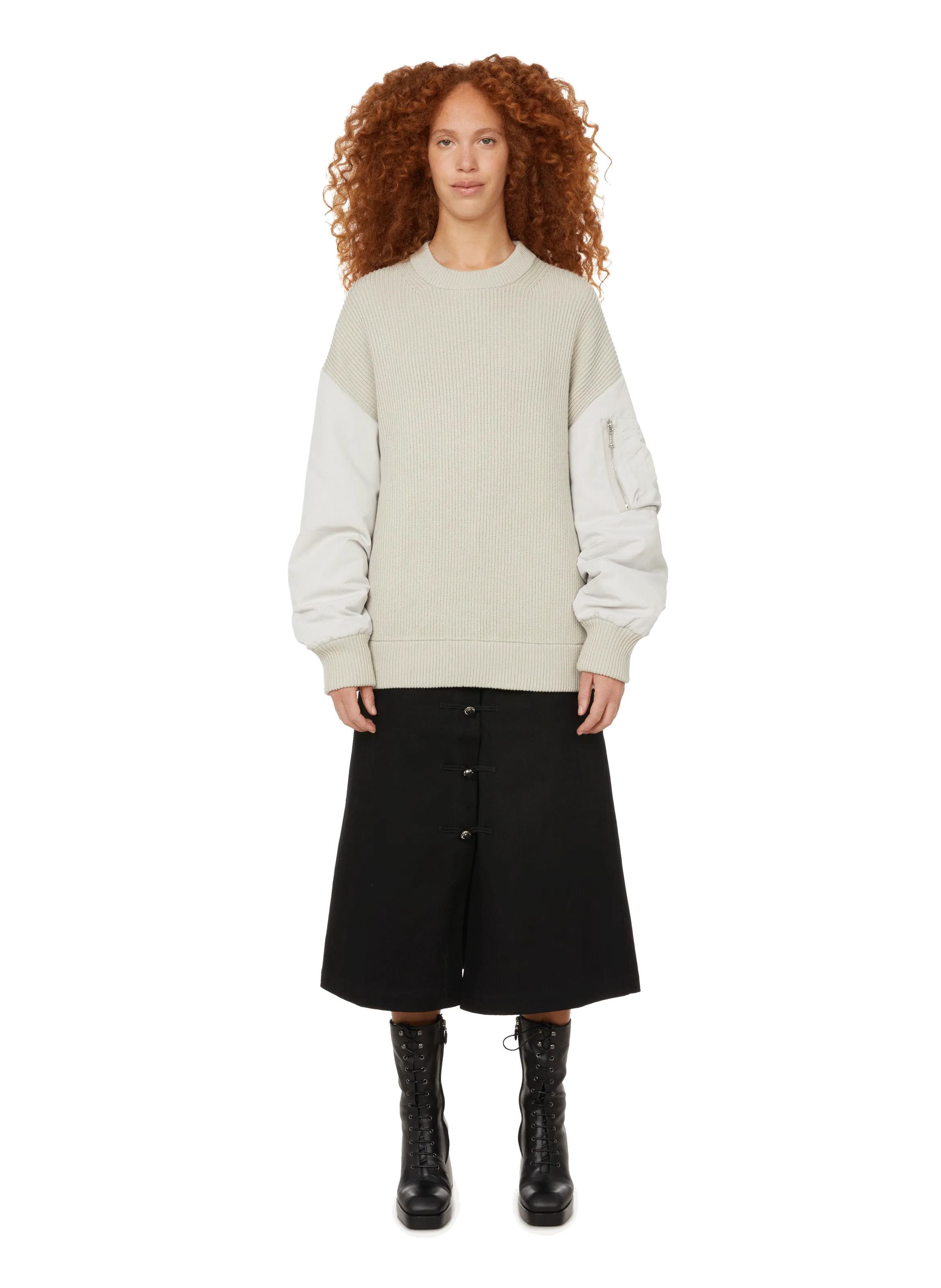 PRIVATE POLICY  Pull oversize en maille - Gris