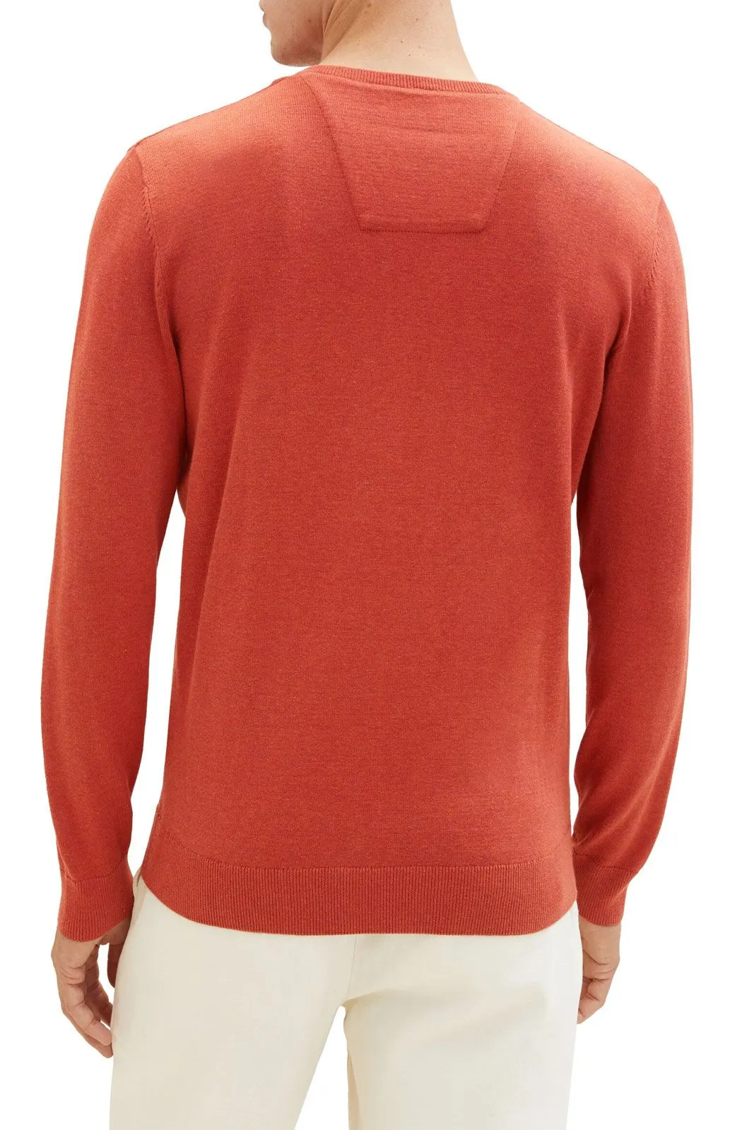 Pull TOM TAILOR BASIC V NECK Warm Red