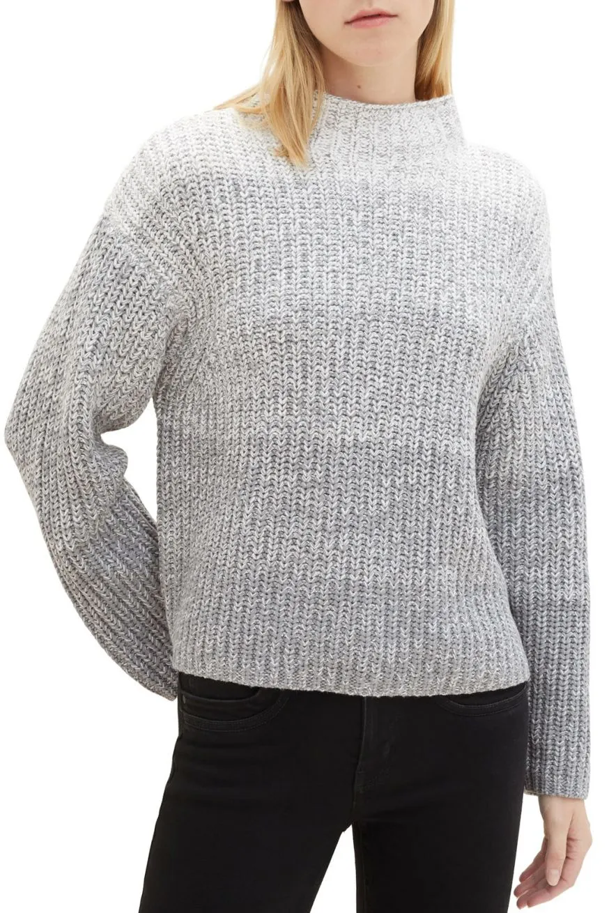 Pull TOM TAILOR MAILLE Grey Gardient