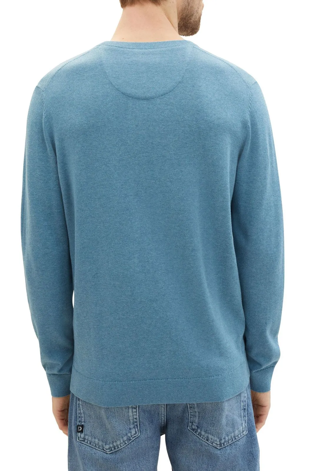 Pull TOM TAILOR V-NECK Blue Water