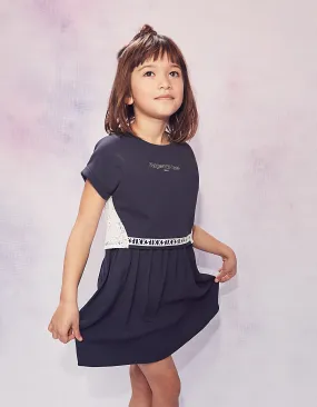 Robe 2 en 1 navy avec top cropped fille