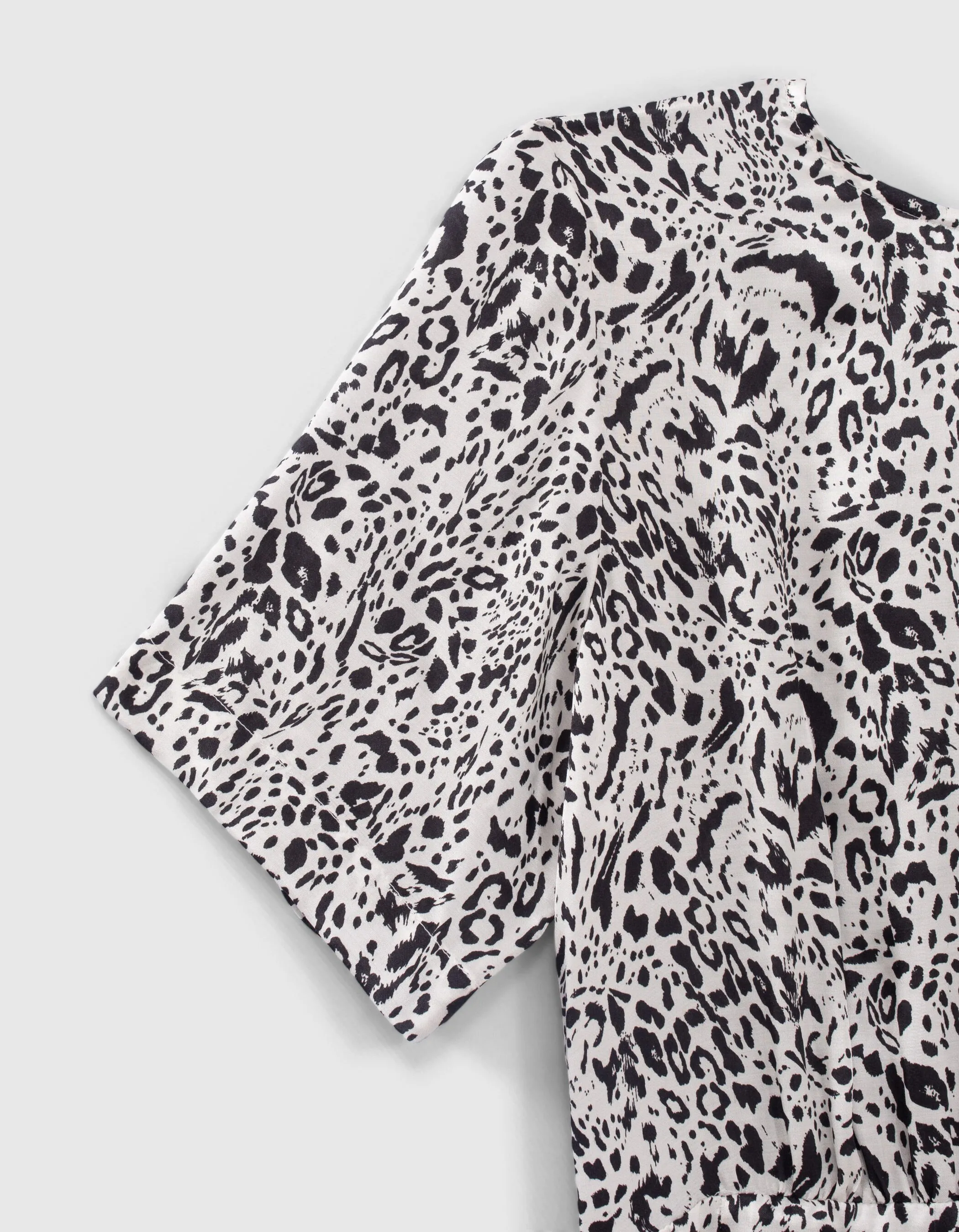 Robe blanc cassé imprimé animalier Femme