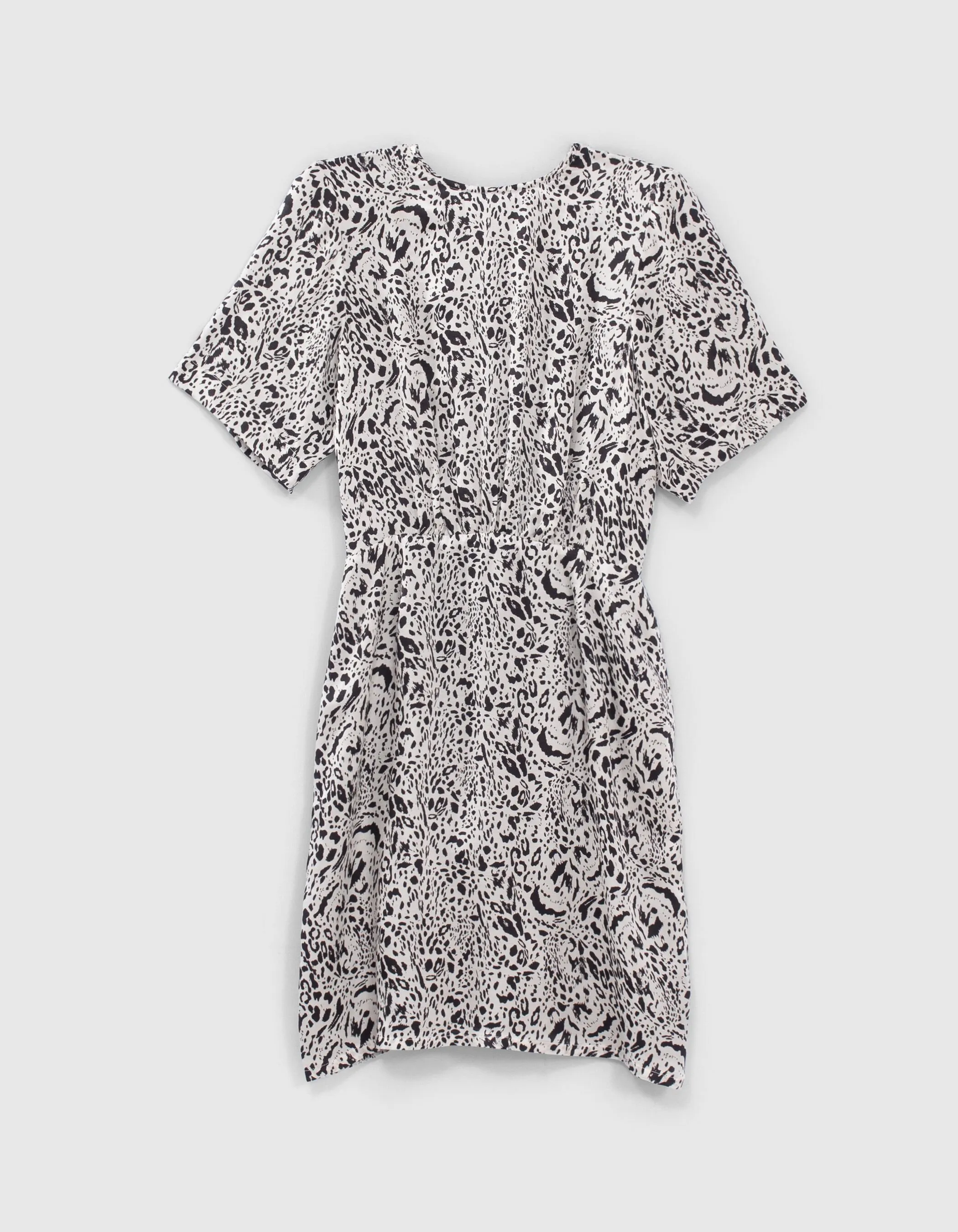 Robe blanc cassé imprimé animalier Femme