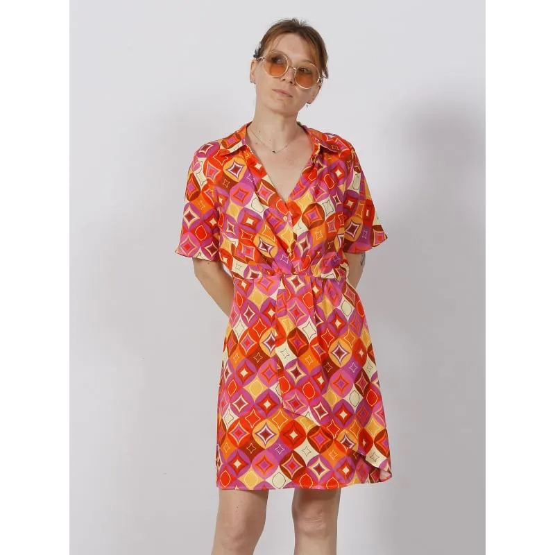 Robe courte imprimés geometric multicolore femme - Salsa | wimod