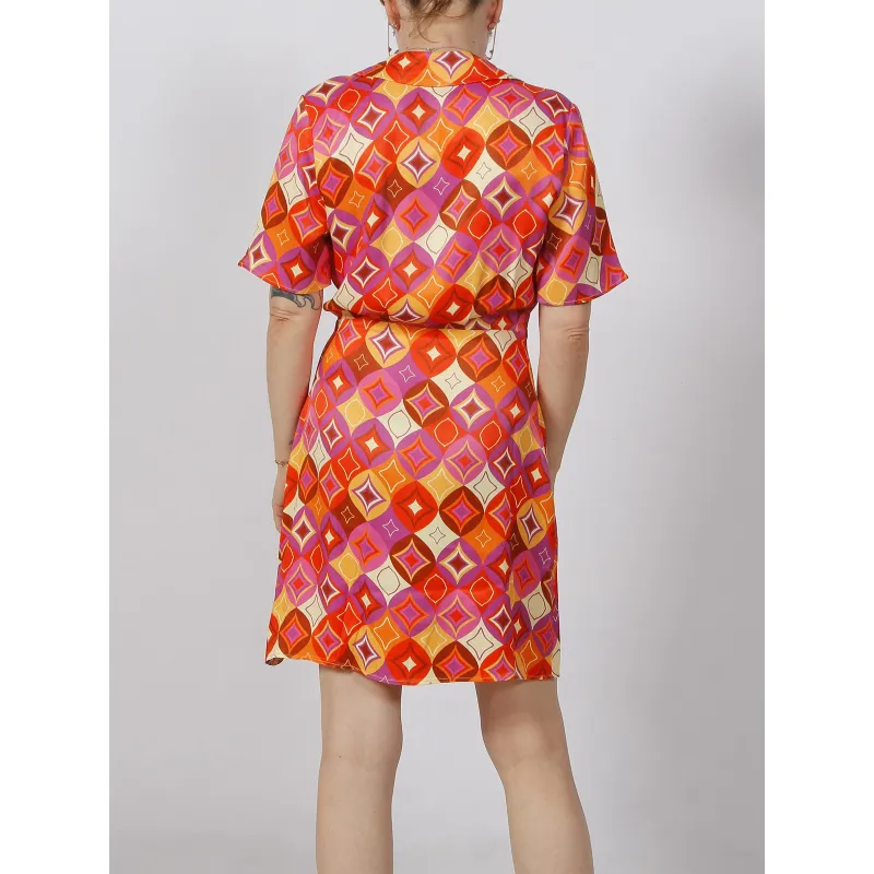 Robe courte imprimés geometric multicolore femme - Salsa | wimod