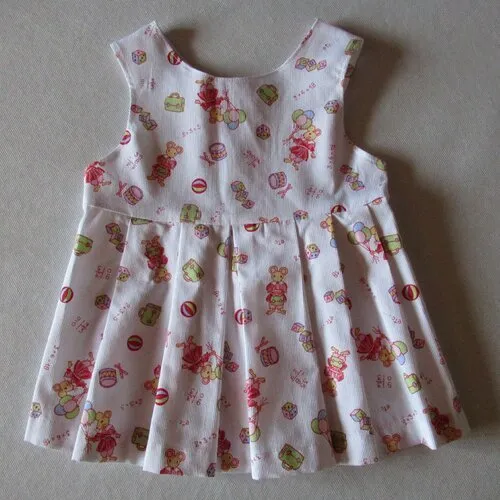 Robe enfant non doublée , motif souris