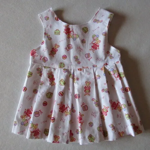 Robe enfant non doublée , motif souris