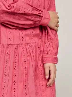 Robe Hilfiger Monotype en broderie anglaise | Rose | Tommy Hilfiger