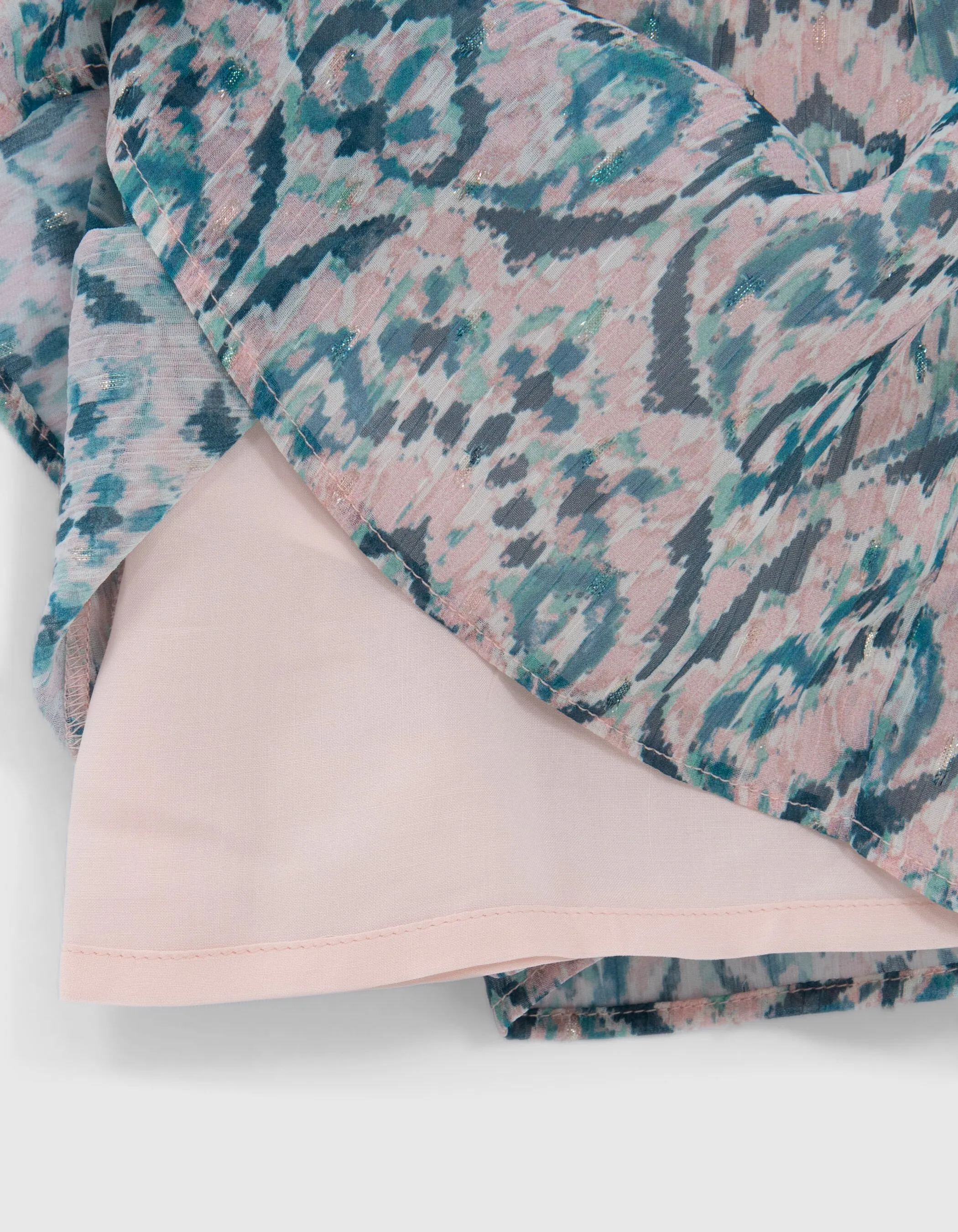 Robe rose à imprimé ikat pastel fille