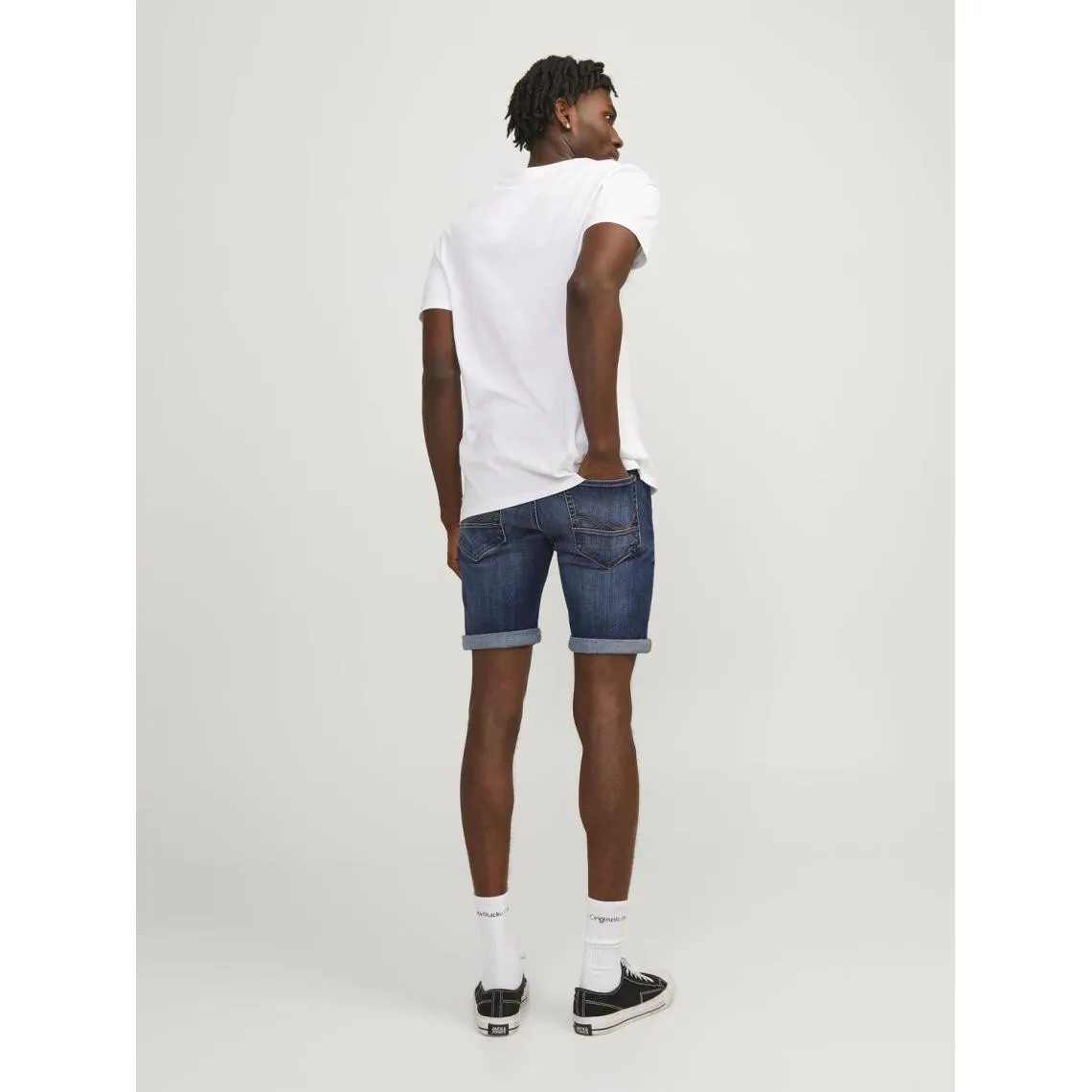 Short coupe classique homme bleu denim en coton | 3 Suisses