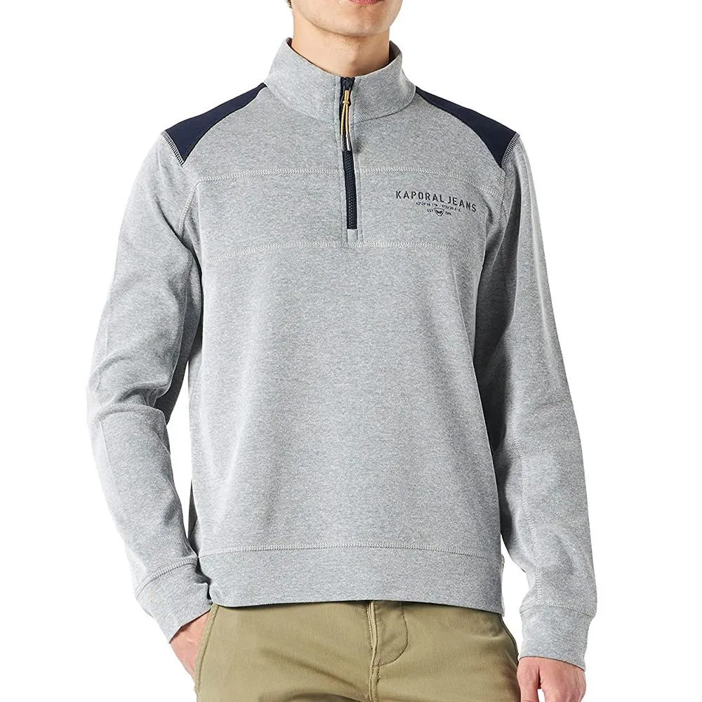 Sweat 1/4 zip Gris/Marine Homme Kaporal Volta