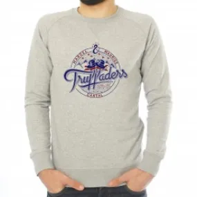 Sweat homme gris Truffaders bleu bordeaux