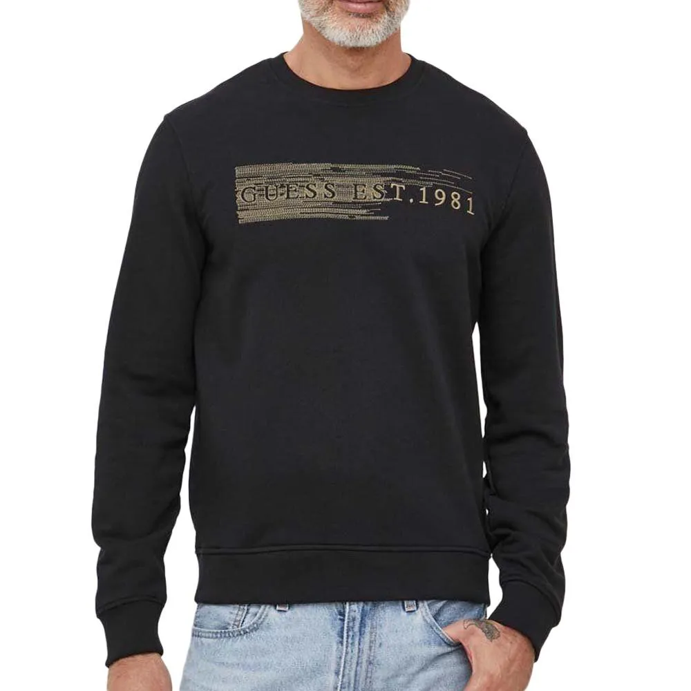 Sweat Noir Homme Guess Brode