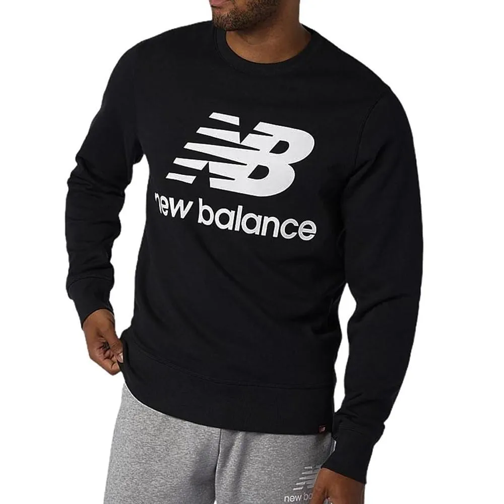 Sweat Noir Homme New Balance Essentials Stacked MT03560BK