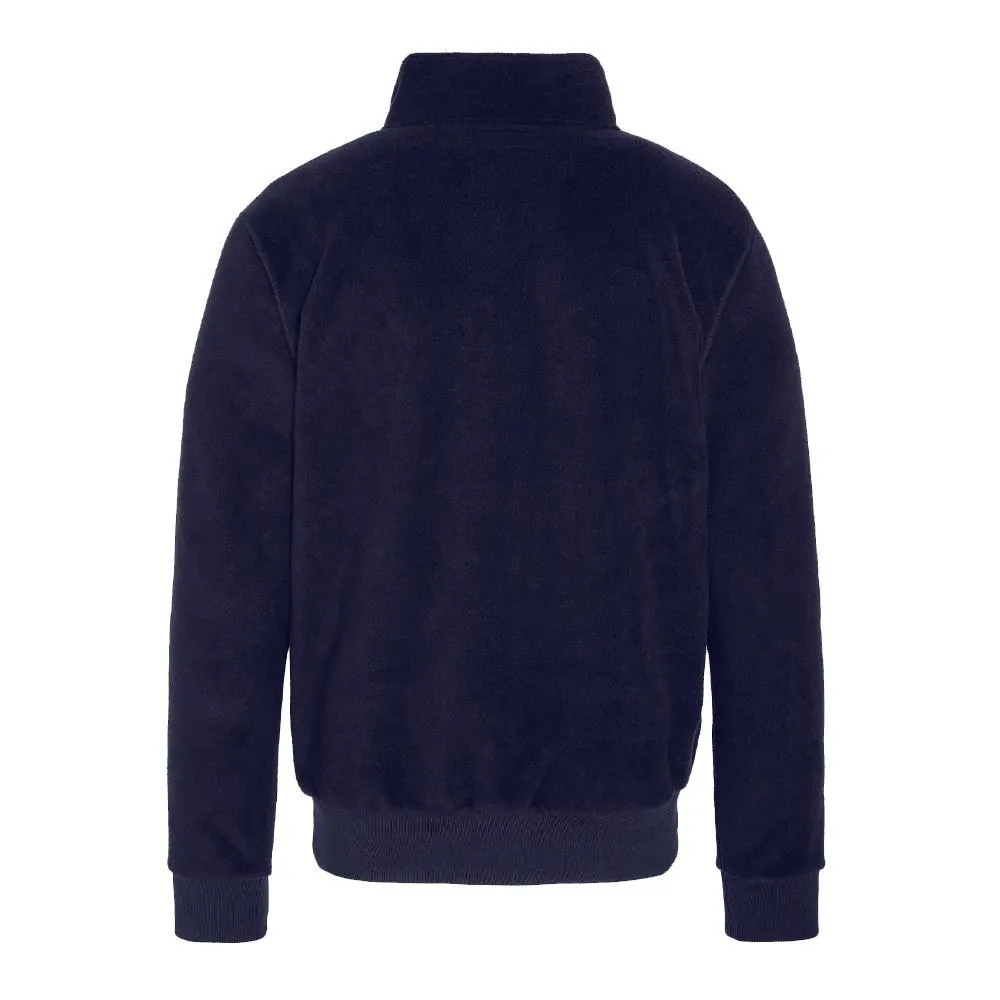 Sweat Polaire Marine Homme Schott Half Zipped