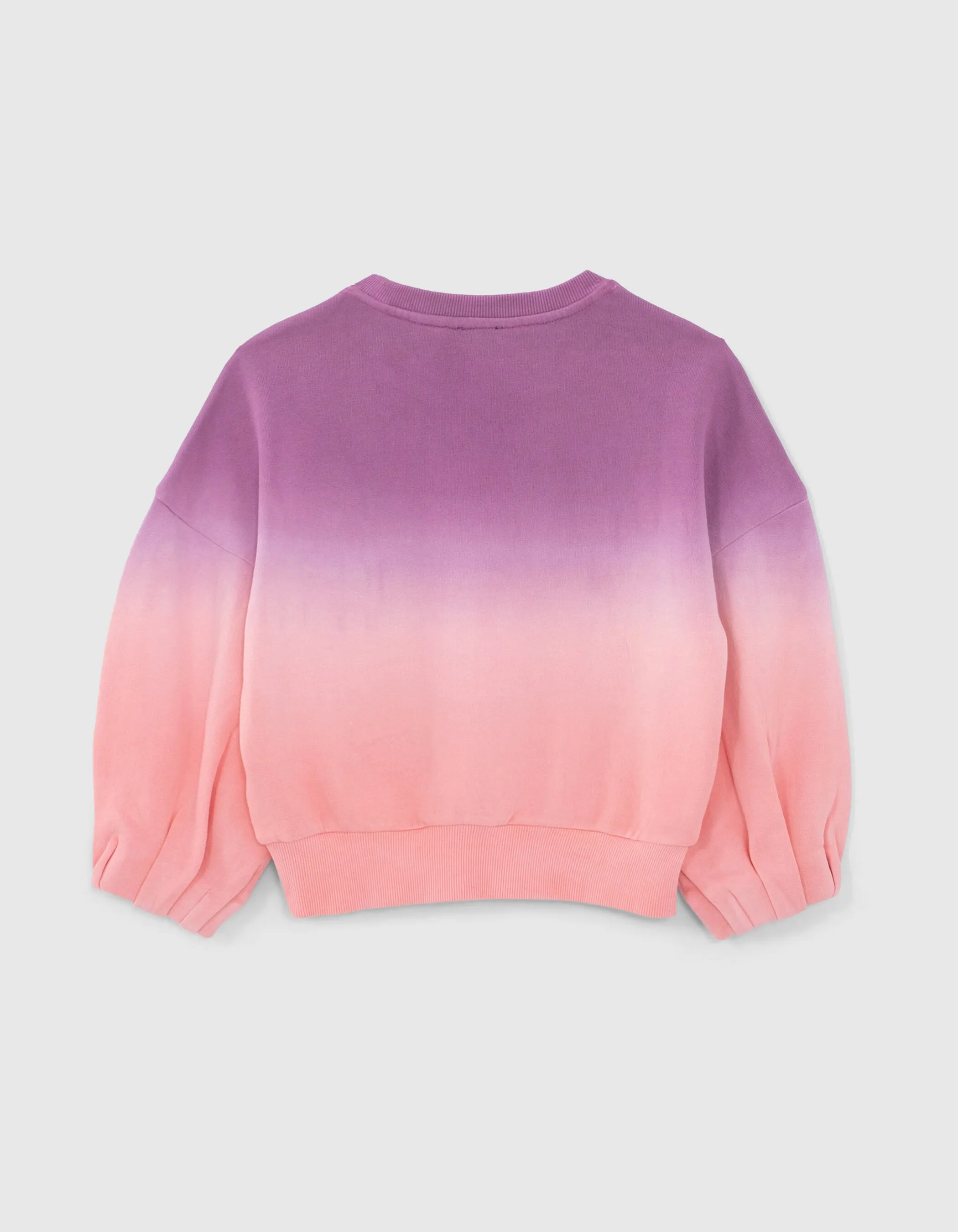 Sweat rose molleton effet deep dye fille