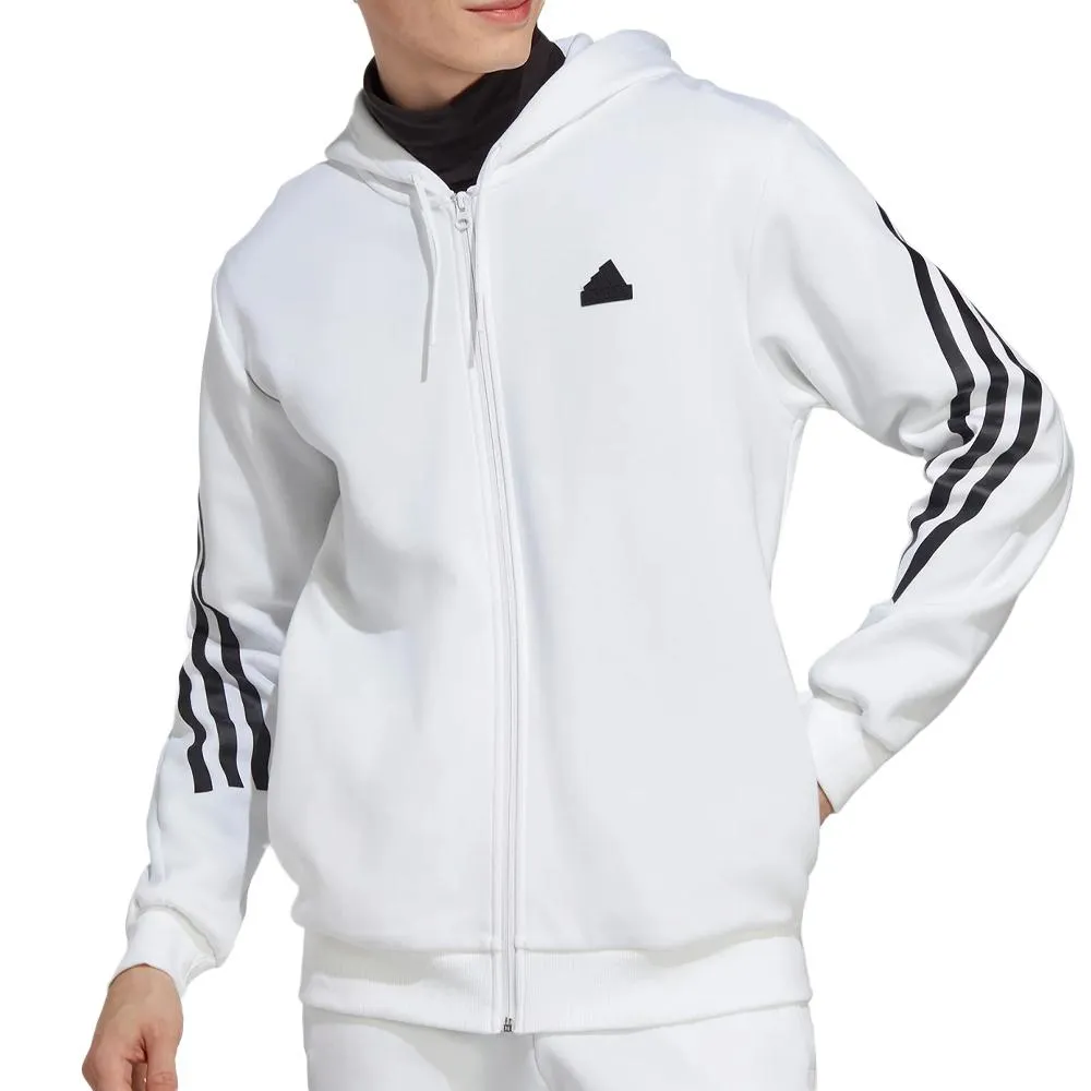 Sweat zippé Blanc Homme Adidas IC8258